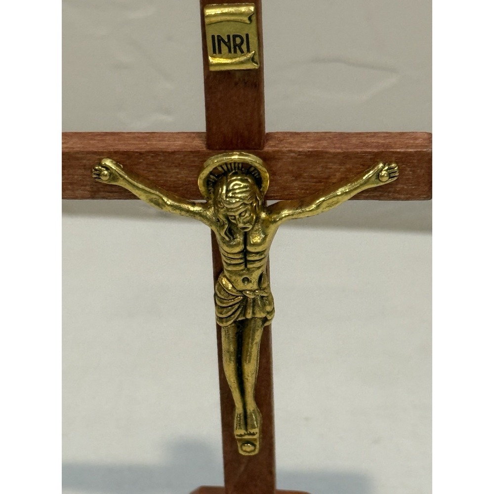 4" Sacred Heart Southern Mission Wood Crusifix Catholic Cross‎ Jesus Christ